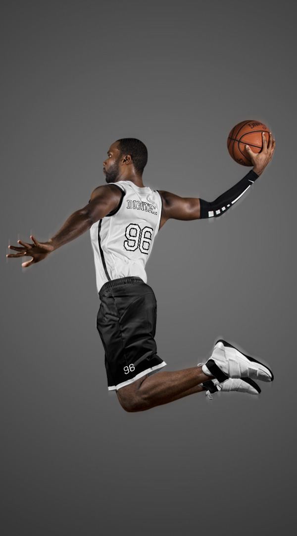 basketball player jumping to shoot